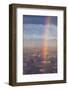 North Carolina, Asheville, Elevated City Skyline with Rainbows, Dawn-Walter Bibikow-Framed Photographic Print