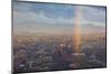 North Carolina, Asheville, Elevated City Skyline with Rainbows, Dawn-Walter Bibikow-Mounted Photographic Print