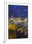 North Carolina, Asheville, Elevated View of Downtown, Dusk-Walter Bibikow-Framed Photographic Print