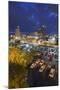 North Carolina, Asheville, Elevated View of Downtown, Dusk-Walter Bibikow-Mounted Photographic Print