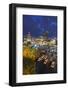 North Carolina, Asheville, Elevated View of Downtown, Dusk-Walter Bibikow-Framed Photographic Print