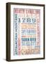 North Carolina - Barnwood Typography-Lantern Press-Framed Premium Giclee Print