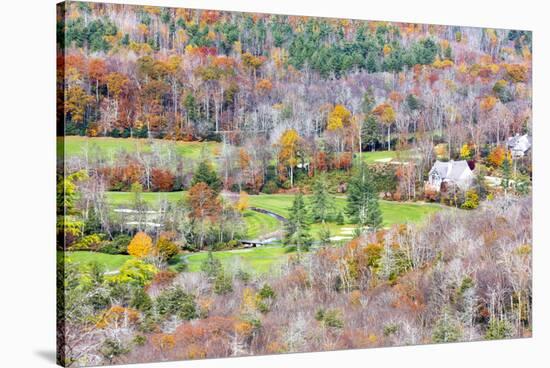 North Carolina, Blue Ridge Parkway, View from Flat Rock Overlook-Jamie & Judy Wild-Stretched Canvas