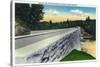 North Carolina - Blue Ridge Parkway, View of a Stone Bridge-Lantern Press-Stretched Canvas