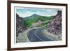 North Carolina - Blue Ridge Parkway, View of the Parkway Near Mount Mitchell-Lantern Press-Framed Art Print
