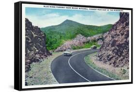 North Carolina - Blue Ridge Parkway, View of the Parkway Near Mount Mitchell-Lantern Press-Framed Stretched Canvas
