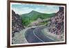 North Carolina - Blue Ridge Parkway, View of the Parkway Near Mount Mitchell-Lantern Press-Framed Art Print