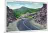 North Carolina - Blue Ridge Parkway, View of the Parkway Near Mount Mitchell-Lantern Press-Mounted Premium Giclee Print