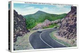 North Carolina - Blue Ridge Parkway, View of the Parkway Near Mount Mitchell-Lantern Press-Stretched Canvas
