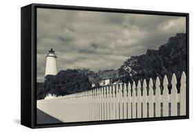 North Carolina, Cape Hatteras National Seashore, Ocracoke Lighthouse-Walter Bibikow-Framed Stretched Canvas