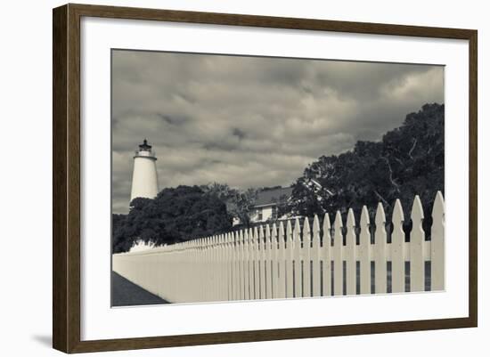 North Carolina, Cape Hatteras National Seashore, Ocracoke Lighthouse-Walter Bibikow-Framed Photographic Print