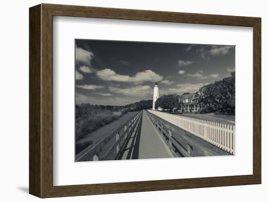 North Carolina, Cape Hatteras National Seashore, Ocracoke Lighthouse-Walter Bibikow-Framed Photographic Print