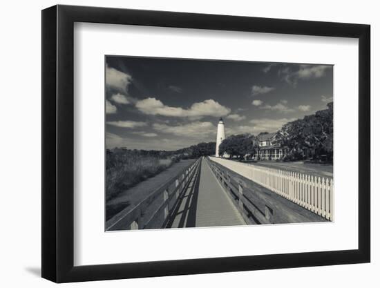 North Carolina, Cape Hatteras National Seashore, Ocracoke Lighthouse-Walter Bibikow-Framed Photographic Print