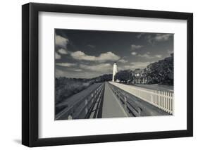 North Carolina, Cape Hatteras National Seashore, Ocracoke Lighthouse-Walter Bibikow-Framed Photographic Print