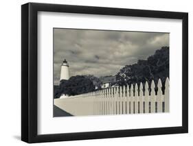 North Carolina, Cape Hatteras National Seashore, Ocracoke Lighthouse-Walter Bibikow-Framed Photographic Print