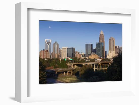 North Carolina, Charlotte, City Skyline from Route 74, Morning-Walter Bibikow-Framed Photographic Print