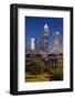 North Carolina, Charlotte, Elevated View of the City Skyline at Dawn-Walter Bibikow-Framed Photographic Print