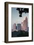 North Carolina, Charlotte, Elevated View of the City Skyline at Dusk-Walter Bibikow-Framed Photographic Print