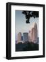 North Carolina, Charlotte, Elevated View of the City Skyline at Dusk-Walter Bibikow-Framed Photographic Print