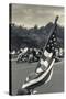 North Carolina, Charlotte, Flag at Rally of Christian Motorcycle Clubs-Walter Bibikow-Stretched Canvas