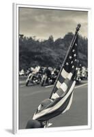 North Carolina, Charlotte, Flag at Rally of Christian Motorcycle Clubs-Walter Bibikow-Framed Premium Photographic Print