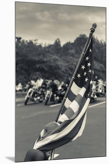 North Carolina, Charlotte, Flag at Rally of Christian Motorcycle Clubs-Walter Bibikow-Mounted Premium Photographic Print