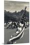 North Carolina, Charlotte, Flag at Rally of Christian Motorcycle Clubs-Walter Bibikow-Mounted Premium Photographic Print