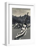 North Carolina, Charlotte, Flag at Rally of Christian Motorcycle Clubs-Walter Bibikow-Framed Photographic Print