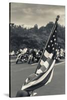 North Carolina, Charlotte, Flag at Rally of Christian Motorcycle Clubs-Walter Bibikow-Stretched Canvas