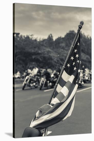 North Carolina, Charlotte, Flag at Rally of Christian Motorcycle Clubs-Walter Bibikow-Stretched Canvas