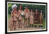 North Carolina - Cherokee Indians Ready for Green Corn Dance-Lantern Press-Framed Art Print