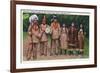 North Carolina - Cherokee Indians Ready for Green Corn Dance-Lantern Press-Framed Art Print