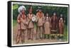North Carolina - Cherokee Indians Ready for Green Corn Dance-Lantern Press-Framed Stretched Canvas