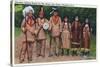 North Carolina - Cherokee Indians Ready for Green Corn Dance-Lantern Press-Stretched Canvas