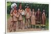 North Carolina - Cherokee Indians Ready for Green Corn Dance-Lantern Press-Stretched Canvas