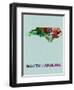 North Carolina Color Splatter Map-NaxArt-Framed Art Print