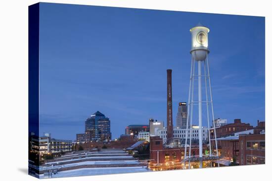 North Carolina, Durham, American Tobacco and City Center Complex, Dusk-Walter Bibikow-Stretched Canvas