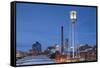 North Carolina, Durham, American Tobacco and City Center Complex, Dusk-Walter Bibikow-Framed Stretched Canvas