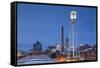 North Carolina, Durham, American Tobacco and City Center Complex, Dusk-Walter Bibikow-Framed Stretched Canvas