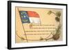 North Carolina Flag and Poem-null-Framed Art Print