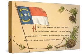 North Carolina Flag and Poem-null-Stretched Canvas