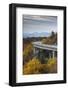 North Carolina, Linville, Linn Cove Viaduct with Traffic in Fall-Walter Bibikow-Framed Photographic Print