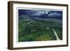 North Carolina - Moonlight Scene on the Picturesque Blue Ridge Parkway-Lantern Press-Framed Art Print