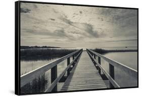 North Carolina, Outer Banks National Seashore, Corolla,Boardwalk-Walter Bibikow-Framed Stretched Canvas