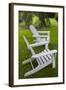 North Carolina, Outer Banks Seashore, Corolla, Adirondack Lawn Chairs-Walter Bibikow-Framed Photographic Print