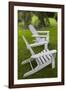 North Carolina, Outer Banks Seashore, Corolla, Adirondack Lawn Chairs-Walter Bibikow-Framed Photographic Print