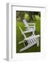 North Carolina, Outer Banks Seashore, Corolla, Adirondack Lawn Chairs-Walter Bibikow-Framed Photographic Print