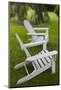 North Carolina, Outer Banks Seashore, Corolla, Adirondack Lawn Chairs-Walter Bibikow-Mounted Photographic Print