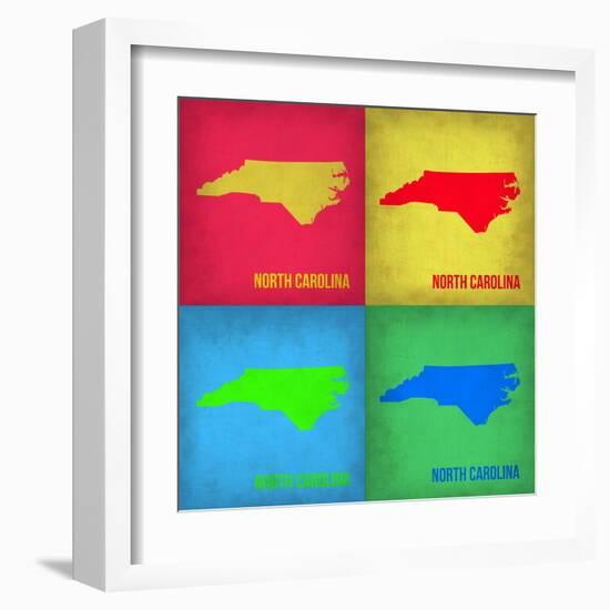 North Carolina Pop Art Map 1-NaxArt-Framed Art Print