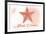 North Carolina - Starfish - Coral - Coastal Icon-Lantern Press-Framed Premium Giclee Print